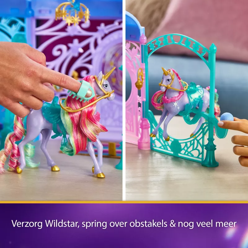 Zestaw zabawowy Spin Master Unicorn Academy ze stajnią, fontanną, efektami świetlnymi i dźwiękowymi