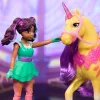 Mini lalka set Usorteret Unicorn Academy Ava & Leaf Power of Friendship z półprzezroczystym siodłem i 2 akcesoriami, 168 mm, plastik