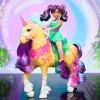 Mini lalka set Usorteret Unicorn Academy Ava & Leaf Power of Friendship z półprzezroczystym siodłem i 2 akcesoriami, 168 mm, plastik
