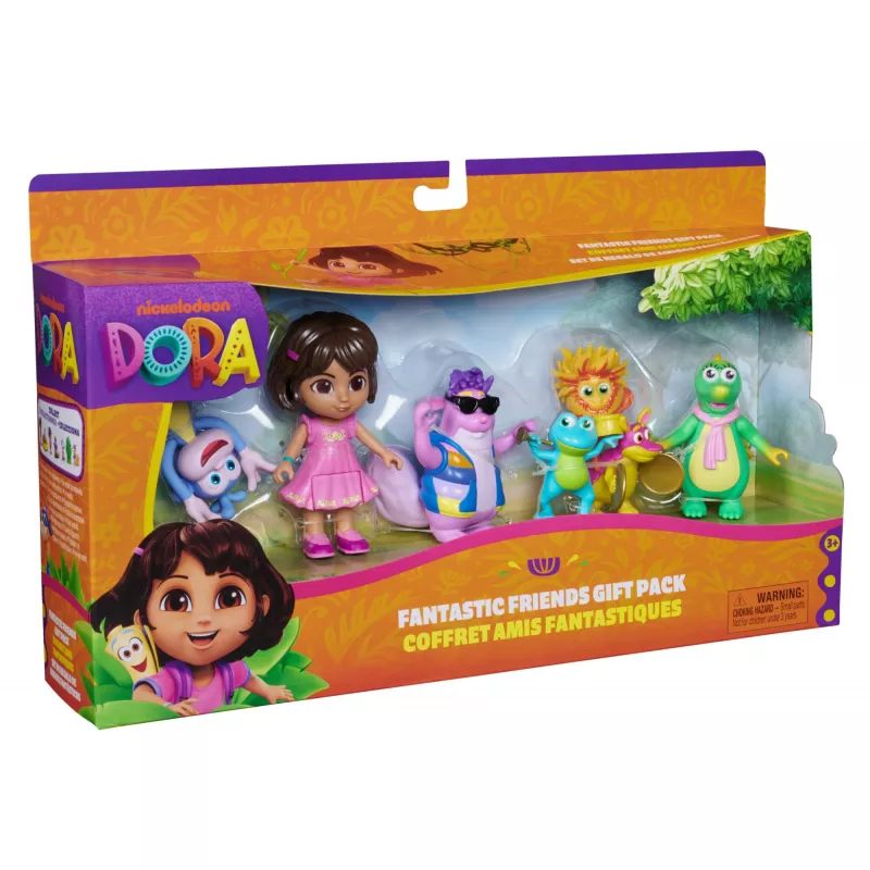 Dora, Fantastic Friends Gift Pack z Dorą, Butkiem, Tico, Isą i Fiesta Trio, Figurki Zabawkowe, Zabawki dla Dzieci Dziewczynek i Chłopców od 3 Lat