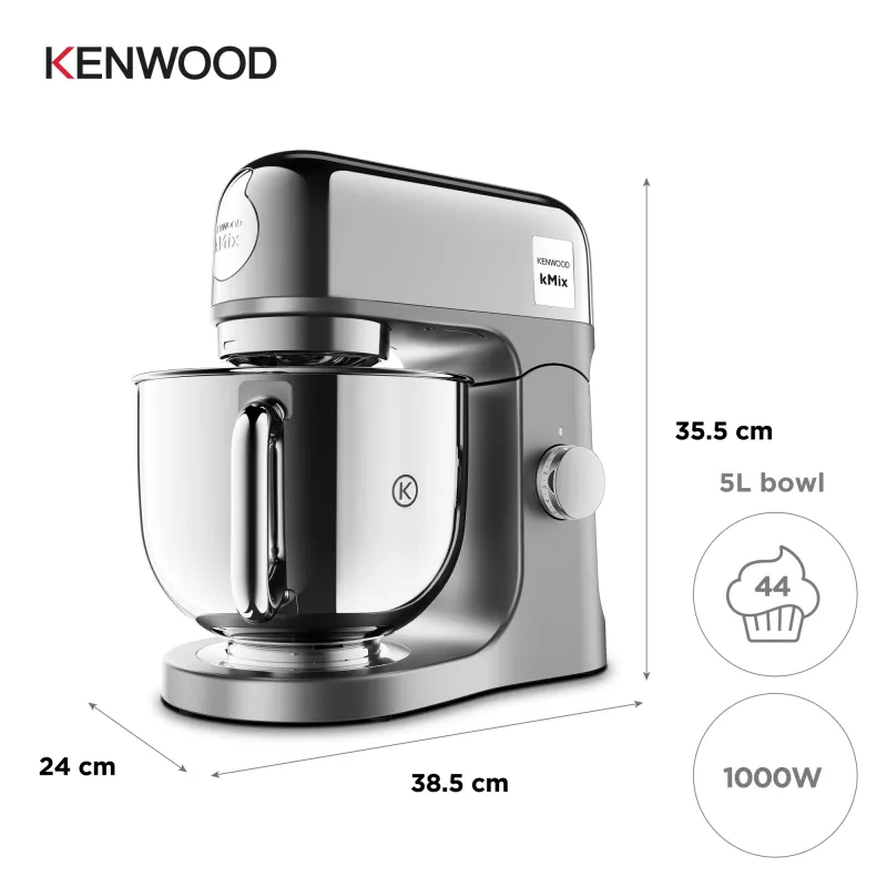 Mikser stojący Kenwood kMix Special Edition KMX760ACH — 1000 W, chrom, misa ze stali nierdzewnej