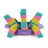 Kinetic Sand, Ultimate Sandisfying Set z 2 funtami piasku kinetycznego (różowy, żółty i turkusowy), 10 narzędziami i foremkami, zabawki sensoryczne dla dzieci od 7 lat