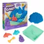 Kinetic Sand, Zestaw piaskownicy, Kreatywne prezenty wielkanocne, zawiera 1 funt niebieskiego formowalnego piasku do zabawy, 4 narzędzia i foremki, pojemnik do przechowywania, zabawki sensoryczne dla dzieci od 3 lat