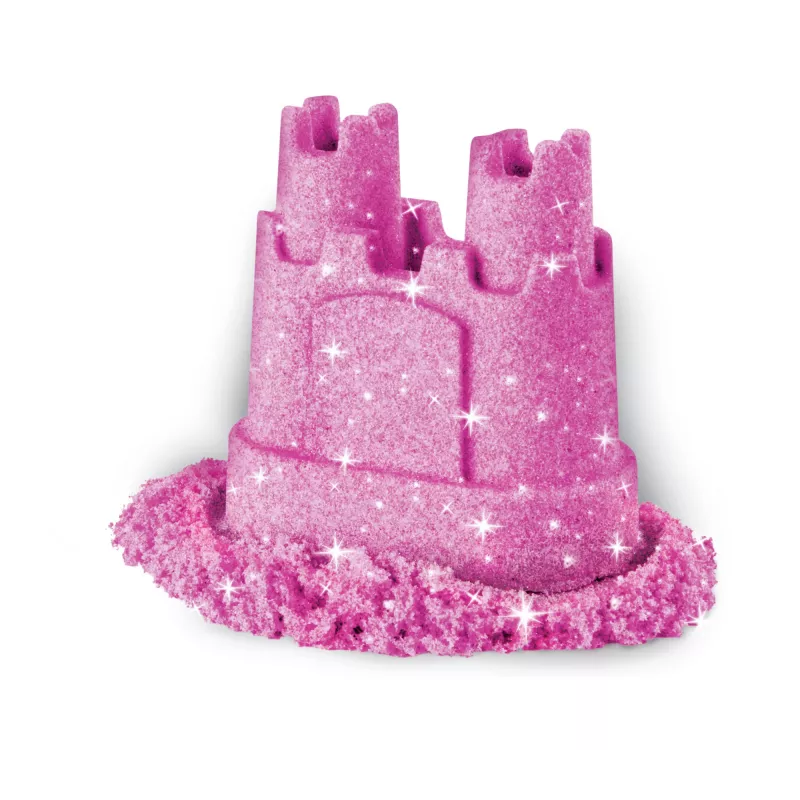Kinetic Sand, Zestaw 3 opakowań Shimmer Sand z foremkami i 340g, Piasek kinetyczny dla dzieci, 4 lata, Nietoksyczny, Plastik, Niebieski, Różowy, Fioletowy