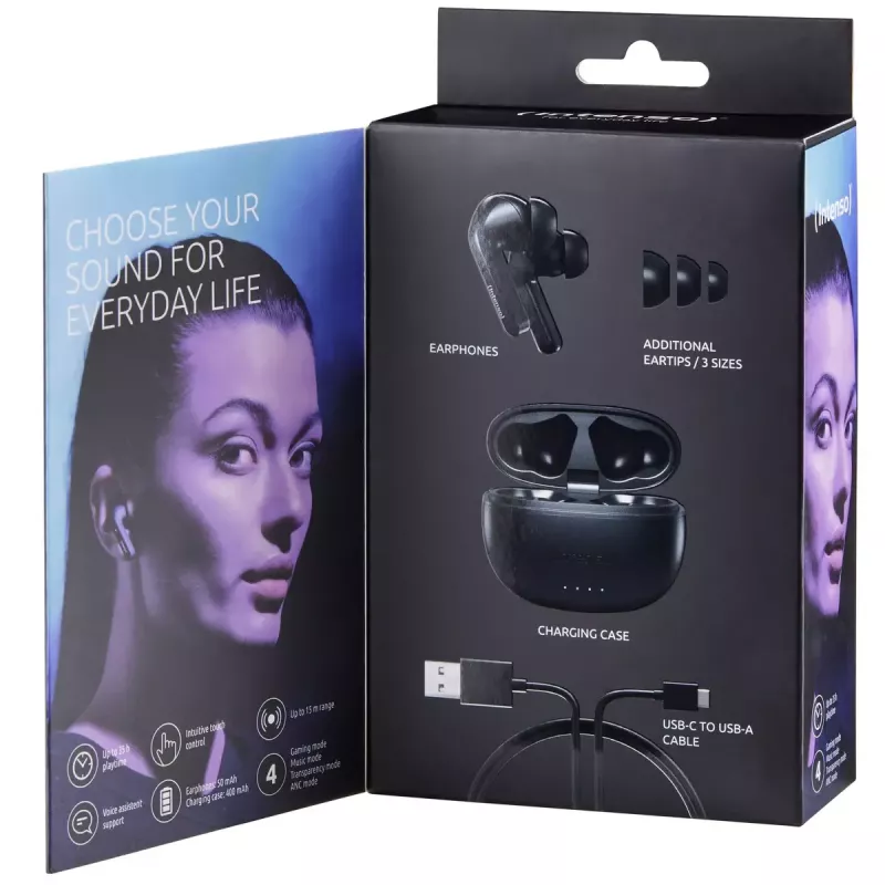 Słuchawki Intenso Czarny Buds T300A