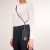 Intenso USB-C Ładująca Smycz Naszyjnik na Telefon Kabel 60W Szybkie Ładowanie Regulowana Długość 1,65m Nylon Czarny