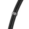 Intenso USB-C Ładująca Smycz Naszyjnik na Telefon Kabel 60W Szybkie Ładowanie Regulowana Długość 1,65m Nylon Czarny
