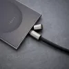 Intenso USB-C Ładująca Smycz Naszyjnik na Telefon Kabel 60W Szybkie Ładowanie Regulowana Długość 1,65m Nylon Czarny