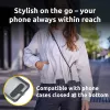 Intenso USB-C Ładująca Smycz Naszyjnik na Telefon Kabel 60W Szybkie Ładowanie Regulowana Długość 1,65m Nylon Czarny