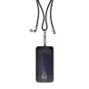 Intenso USB-C Ładująca Smycz Naszyjnik na Telefon Kabel 60W Szybkie Ładowanie Regulowana Długość 1,65m Nylon Czarny