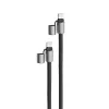 Intenso USB-C Ładująca Smycz Naszyjnik na Telefon Kabel 60W Szybkie Ładowanie Regulowana Długość 1,65m Nylon Czarny