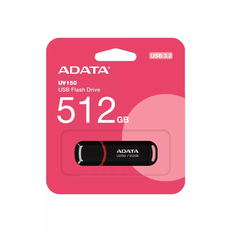 ADATA UV150 Pamięć USB 512 GB USB Typ-A 3.2 Gen 1 (3.1 Gen 1) Czarny, Czerwony