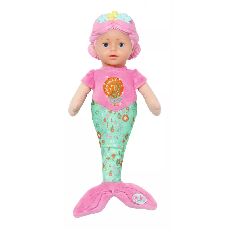 Lalka bobas BABY born Mermaid 33cm, zmywalna, wielokolorowa