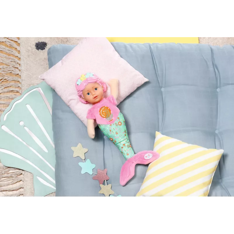 Lalka bobas BABY born Mermaid 33cm, zmywalna, wielokolorowa