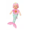 Lalka bobas BABY born Mermaid 33cm, zmywalna, wielokolorowa