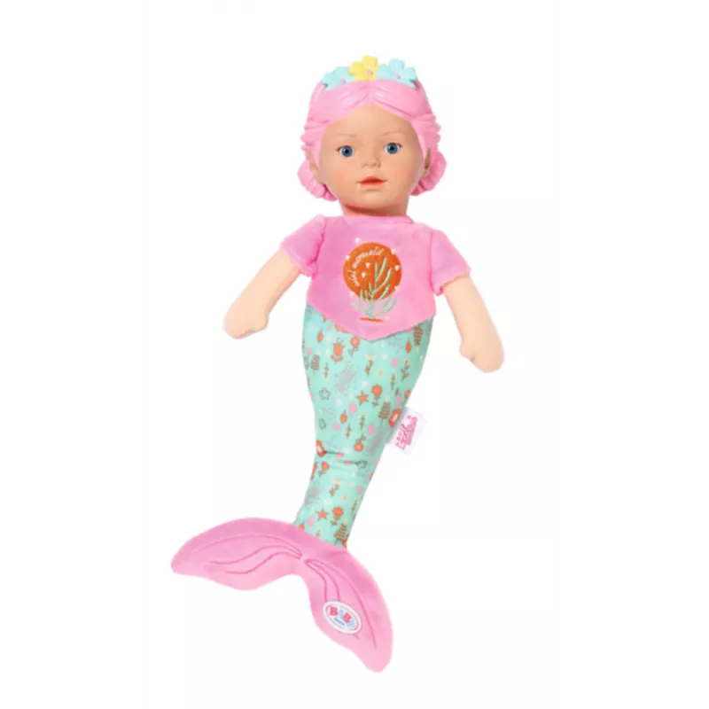 Lalka bobas BABY born Mermaid 33cm, zmywalna, wielokolorowa