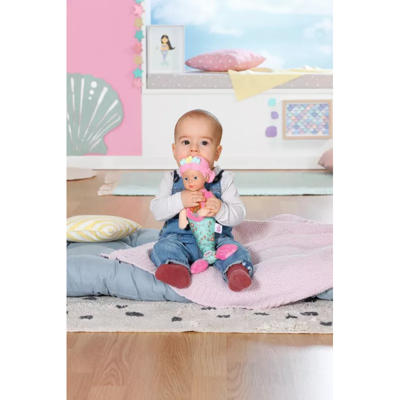 Lalka bobas BABY born Mermaid 33cm, zmywalna, wielokolorowa