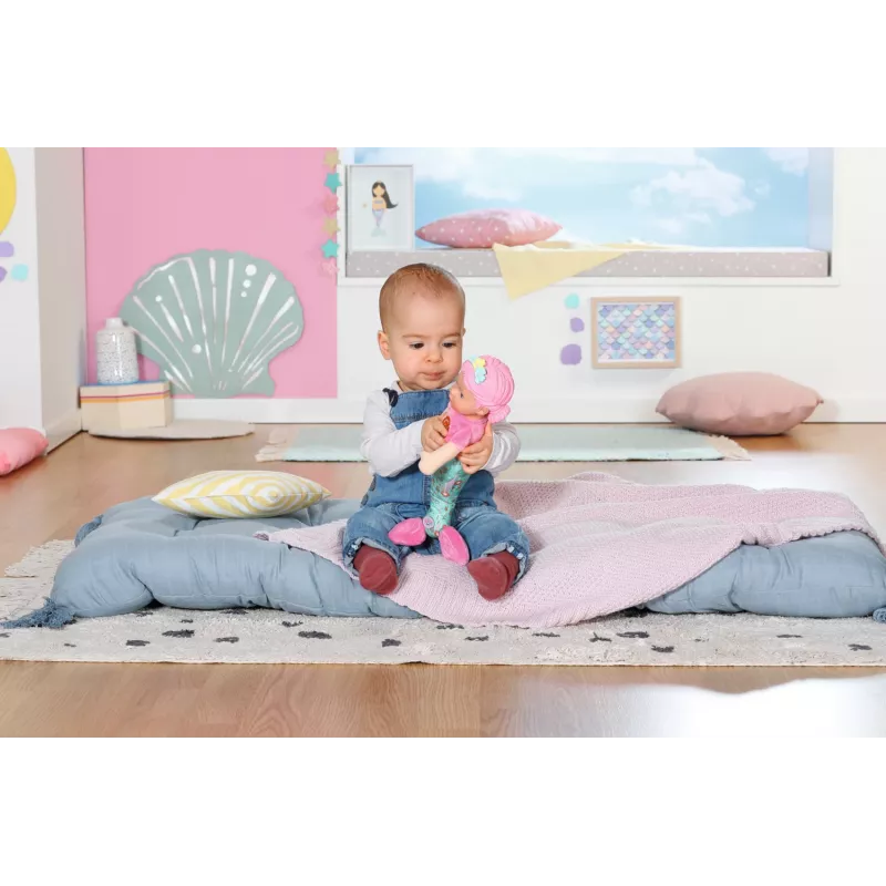 Lalka bobas BABY born Mermaid 33cm, zmywalna, wielokolorowa