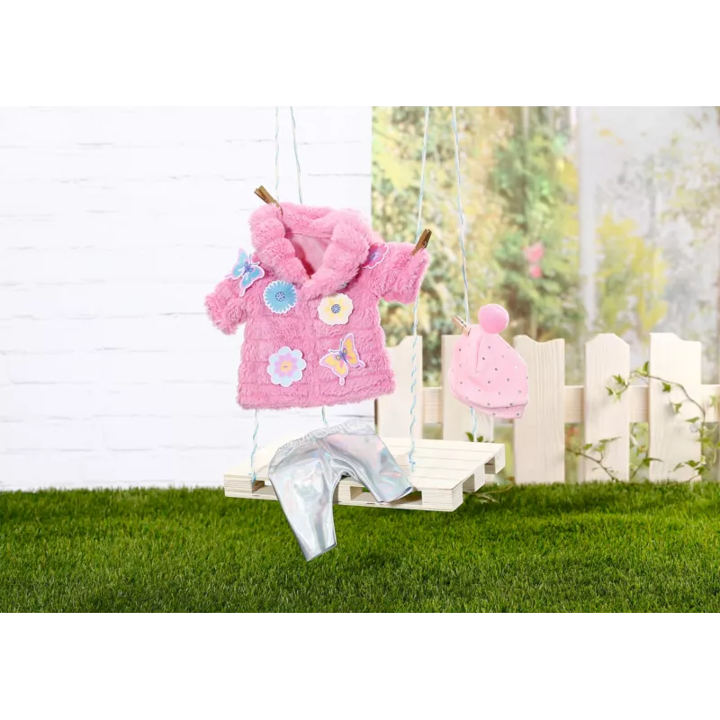 Zestaw ubranek dla lalek BABY born Różowy płaszcz 43 cm składany
