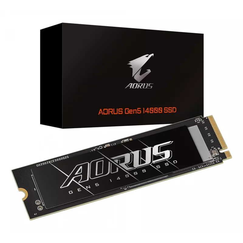 Dysk SSD M.2 NVMe GIGABYTE AORUS Gen5 14000 — 4 TB, PCIe 5.0, odczyt 14100 MB/s, zapis 12600 MB/s