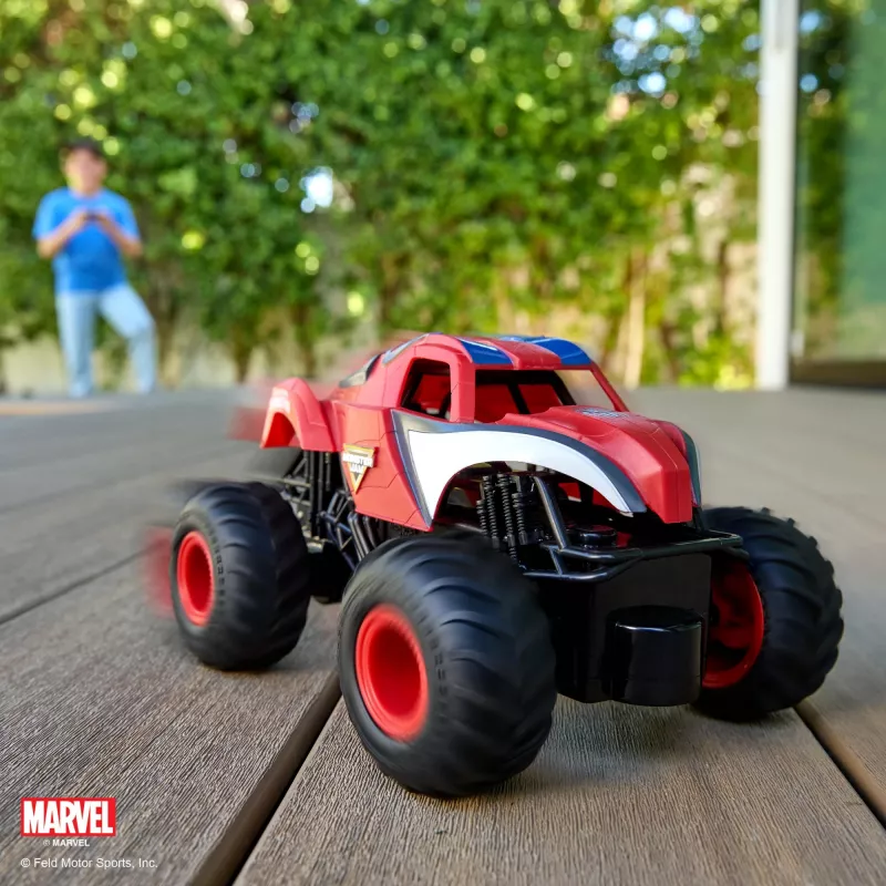 Monster Jam, Marvel The Amazing Spider-Man RC Monster Truck, skala 1:24, zabawki dla chłopców i dziewczynek od 4 lat