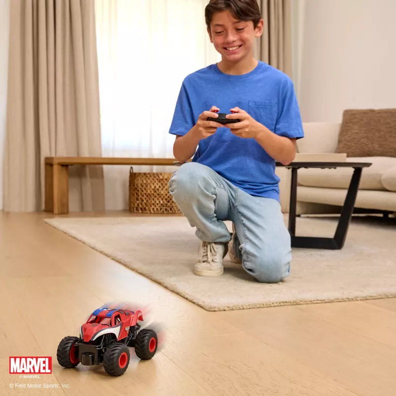 Monster Jam, Marvel The Amazing Spider-Man RC Monster Truck, skala 1:24, zabawki dla chłopców i dziewczynek od 4 lat