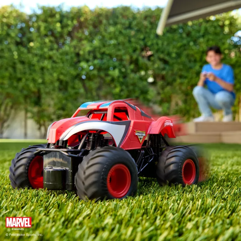 Monster Jam, Marvel The Amazing Spider-Man RC Monster Truck, skala 1:24, zabawki dla chłopców i dziewczynek od 4 lat