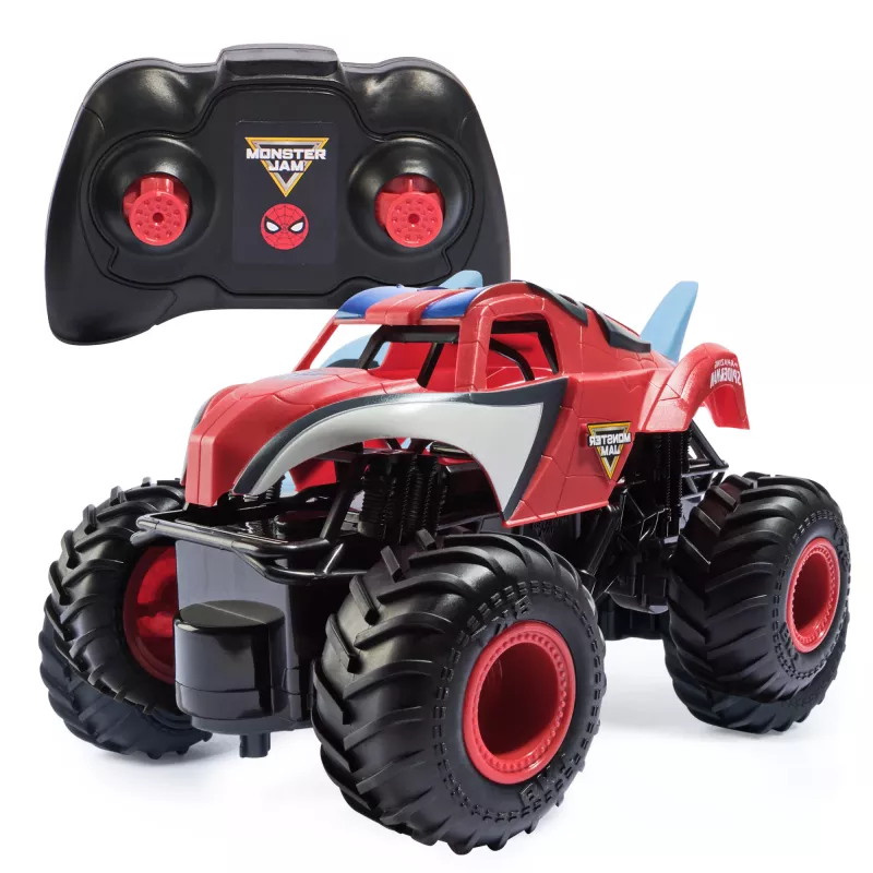Monster Jam, Marvel The Amazing Spider-Man RC Monster Truck, skala 1:24, zabawki dla chłopców i dziewczynek od 4 lat