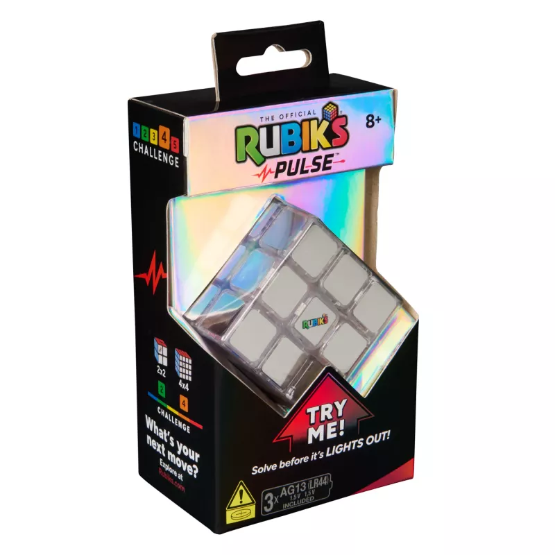 Rubik’s Cube, Pulse Cube, podświetlana łamigłówka dla dorosłych i szybkich solwerów, rozwiąż zagadkę, zanim zgasną światła – wymagające wyzwanie logiczne i zabawka antystresowa dla dzieci od 8 lat