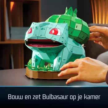 4D Build, model 3D Pokémon Bulbasaur, figurka Pokémon, kolekcja Kanto First Partner, dekoracja na biurko, 195 elementów, dla wieku 12+