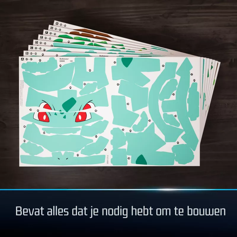 4D Build, model 3D Pokémon Bulbasaur, figurka Pokémon, kolekcja Kanto First Partner, dekoracja na biurko, 195 elementów, dla wieku 12+
