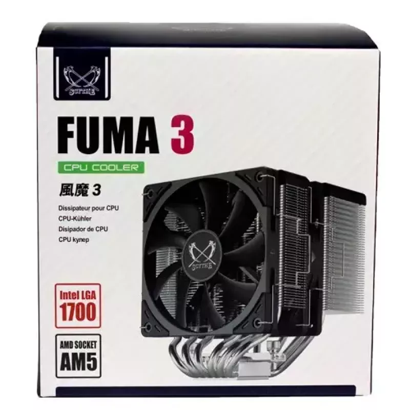Chłodzenie powietrza Scythe Fuma 3 12 cm czarny 39,44 cfm 114,89 m³/h