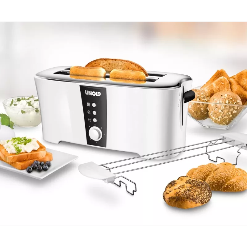 Toster Unold Design Dual 4 kromki 1350 W Czarny Biały