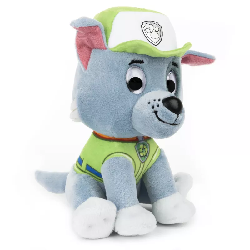 PAW Patrol GUND Oficjalny Rocky w charakterystycznym mundurze do recyklingu, pluszowa zabawka, maskotka dla dzieci od 1 roku życia, 6 cali