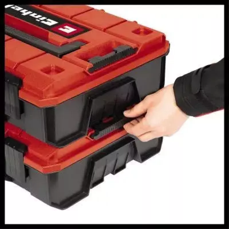 Skrzynka na drobne części Einhell E-Case S-F z polipropylenu, czarno-czerwona, 42x28x9,5 cm