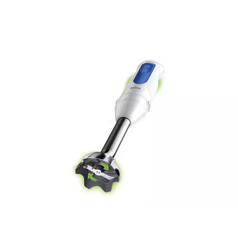Blender ręczny Braun Household MultiQuick 3 MQ30202M, 900 W, biały/niebieski, z rozdrabniaczem i trzepaczką
