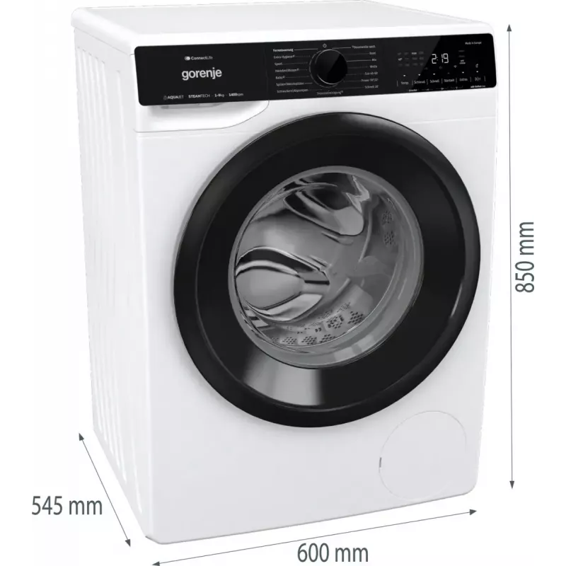 Pralka Gorenje G600 WPNA94A1TS ładowana od przodu 9 kg 1300 obr./min Biała A