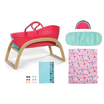 Kołyska dla lalek zapf creation BABY born 3-w-1 Pinplay — mebelki dla lalek, przekształcana kołyska/łóżeczko/nosidełko
