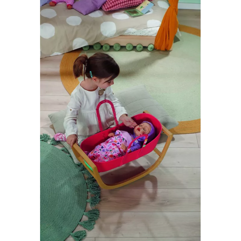 Kołyska dla lalek zapf creation BABY born 3-w-1 Pinplay — mebelki dla lalek, przekształcana kołyska/łóżeczko/nosidełko