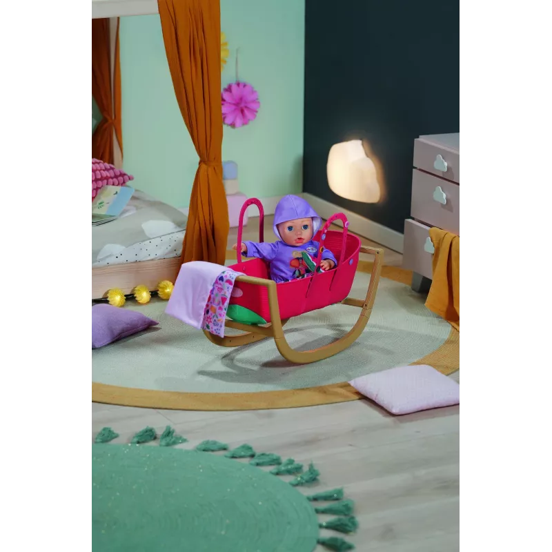 Kołyska dla lalek zapf creation BABY born 3-w-1 Pinplay — mebelki dla lalek, przekształcana kołyska/łóżeczko/nosidełko