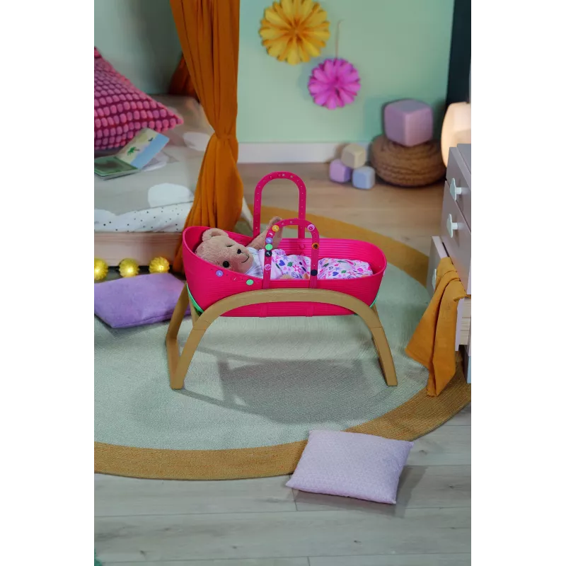 Kołyska dla lalek zapf creation BABY born 3-w-1 Pinplay — mebelki dla lalek, przekształcana kołyska/łóżeczko/nosidełko