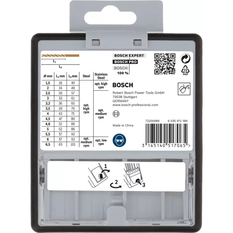 Zestaw wierteł Bosch HSS Twist Drill Bits Cobalt 2607019926