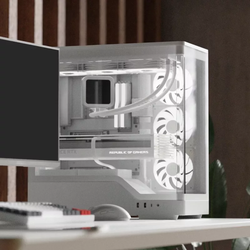 Obudowa PC AEROCOOL Geh Midi P500A biały — obudowa mid-tower ATX, białe wykończenie