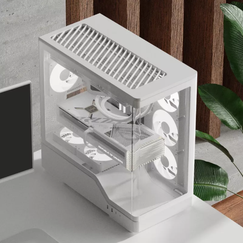 Obudowa PC AEROCOOL Geh Midi P500A biały — obudowa mid-tower ATX, białe wykończenie