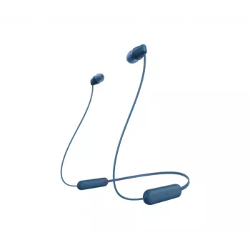 Słuchawki bezprzewodowe Sony WI-C100 dokanałowe rozmowy/muzyka Bluetooth niebieskie