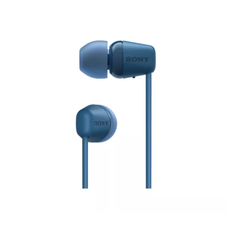 Słuchawki bezprzewodowe Sony WI-C100 dokanałowe rozmowy/muzyka Bluetooth niebieskie