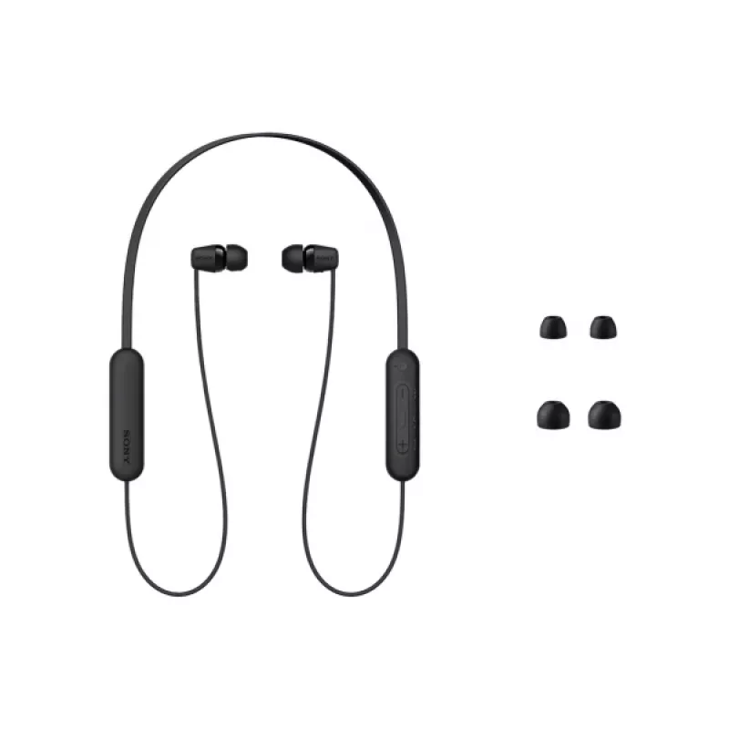Sony WI-C100 Zestaw słuchawkowy Bezprzewodowe Douszne Połączenia/Muzyka Bluetooth Czarny
