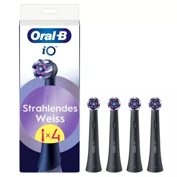 Główki zapasowe Oral-B iO Radiant biały, 4 szt., czarne