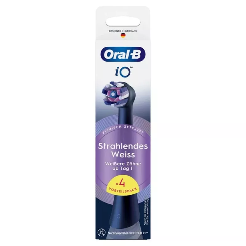 Główki zapasowe Oral-B iO Radiant biały, 4 szt., czarne