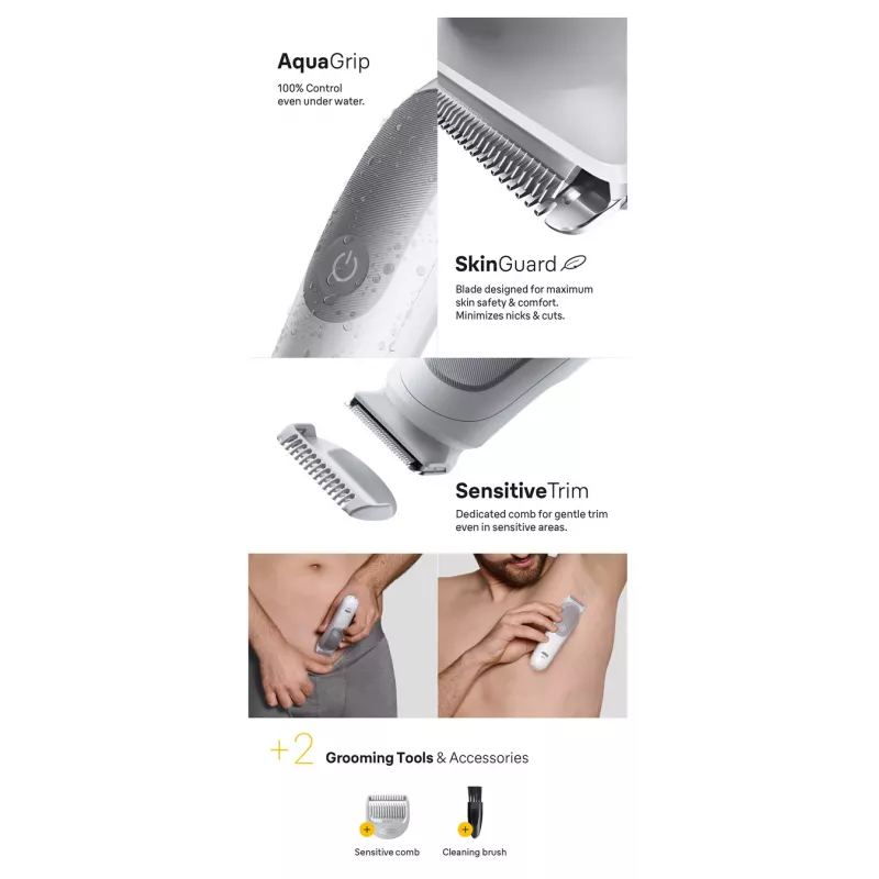 Golarka do ciała BRAUN BG 5500 244787 — wodoodporna, ładowalna trymer do ciała